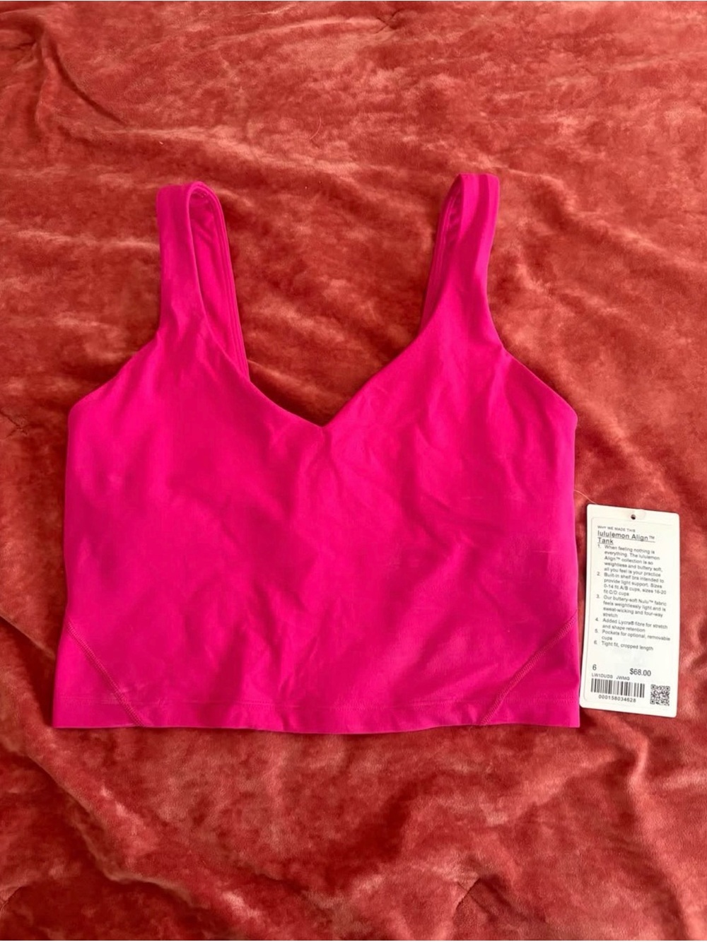 lululemon Athletica Align Crop Tank - Bright Pink